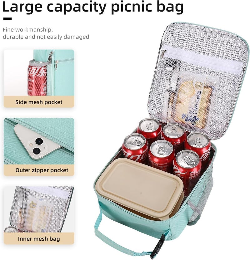 Lovoeo Lunch box Lunch bag for men women Insulated Lunchbox Lunch bags for Work Picnic Travel (baby blue) - Image 4